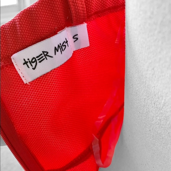 TIGER MIST Spaghetti Strap Deep V-neck Red Bodycon Dress - Picture 9 of 11